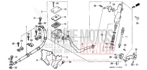 HAUPTBREMSZYLINDER, H. (XL600VM/VN/VP/VR) XL600VP de 1993